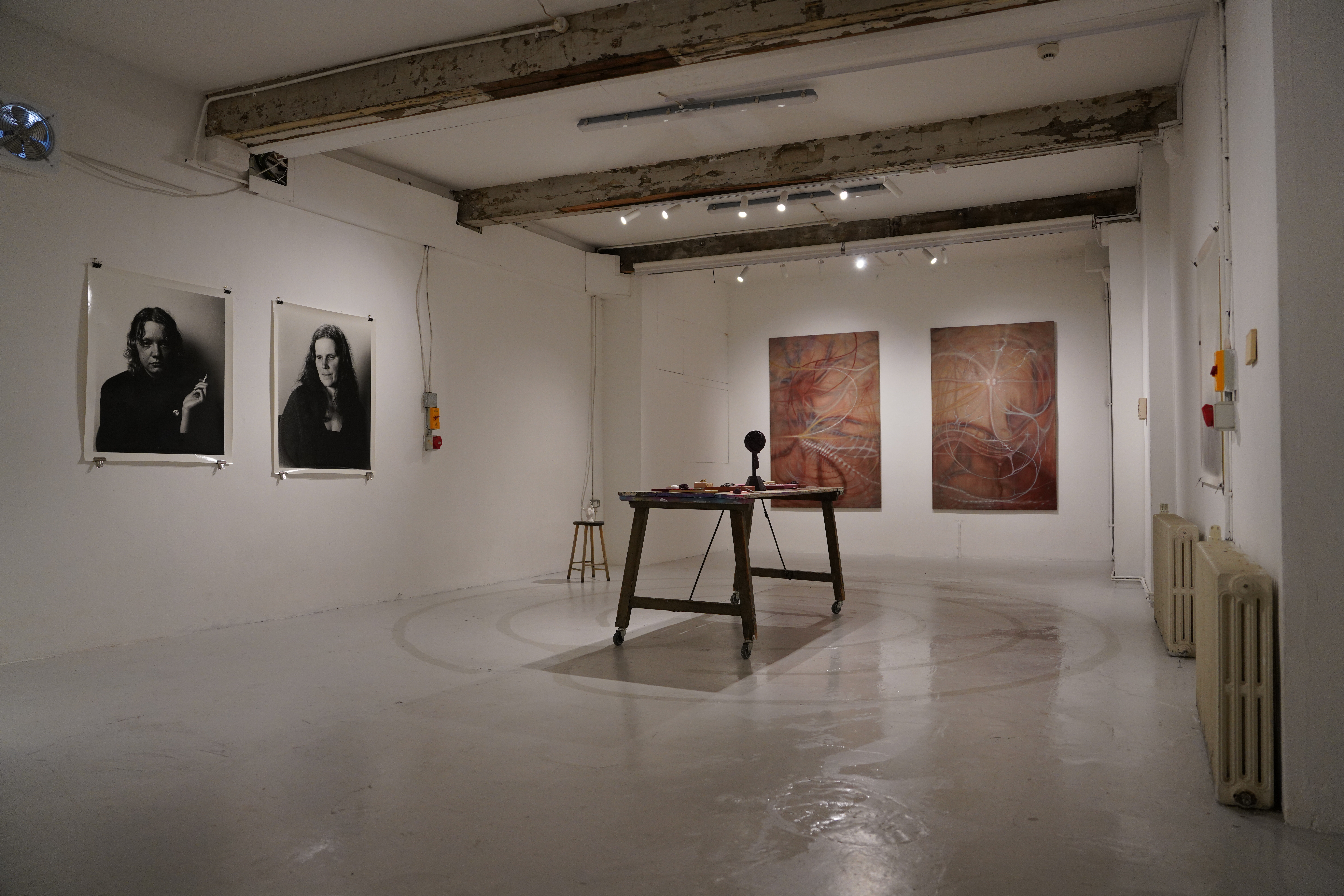 Installation view of the measure of all things (and those that are not) at Broncho Bianchi, Apiary Studios, London